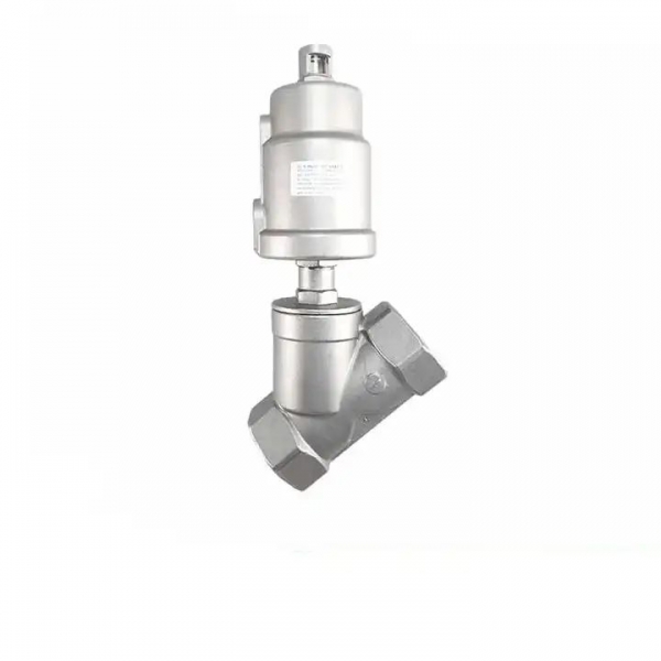 Stainless Steel Pneumatic Seat Valve Thread Connection Actuator Pneumatic Angle Seat Valve For Steam Gas Oil