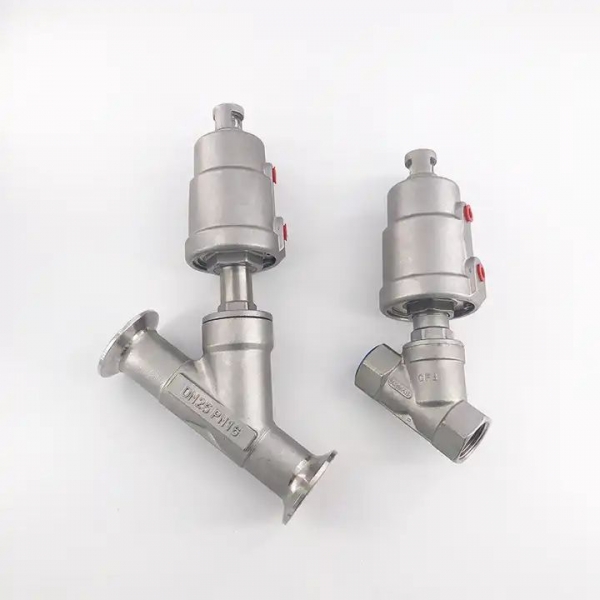 DN15-DN50 2 Way Stainless Steel Tri Clamp Pneumatic Ball Valve Quick-Install Angle Seat Valve 16bar Position Angle Seat Valve