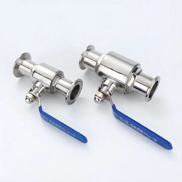 19mm to 159mm 304 Stainless Steel Manual Ball Valve Handle Operated Two Way Sanitary Food Grade Tri-Clamp Manual Ball Valve