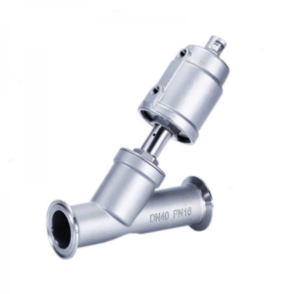 DN15-DN50 2 Way Stainless Steel Tri Clamp Pneumatic Ball Valve Quick-Install Angle Seat Valve 16bar Position Angle Seat Valve