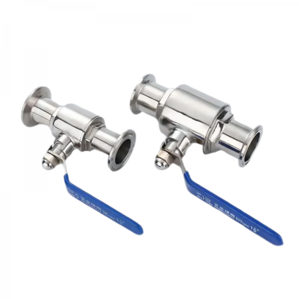 19mm to 159mm 304 Stainless Steel Manual Ball Valve Handle Operated Two Way Sanitary Food Grade Tri-Clamp Manual Ball Valve