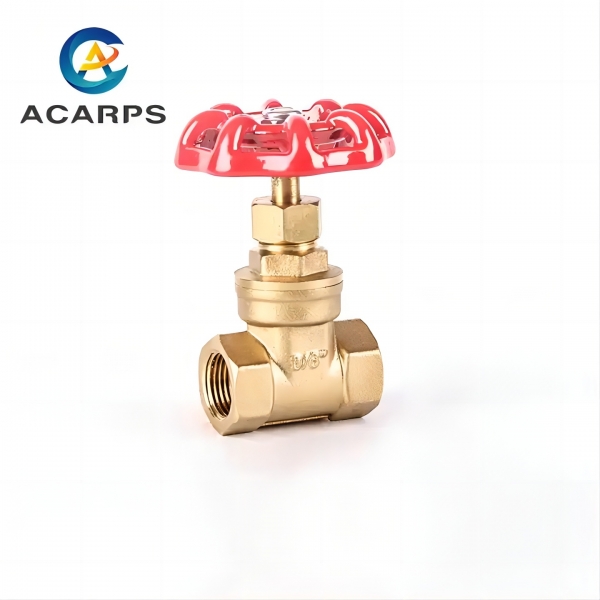 1/2 to 4 inch Brass Manual Gate Valves Two Way Female Thread Gate Valve With Yellow Steel Handle wheel