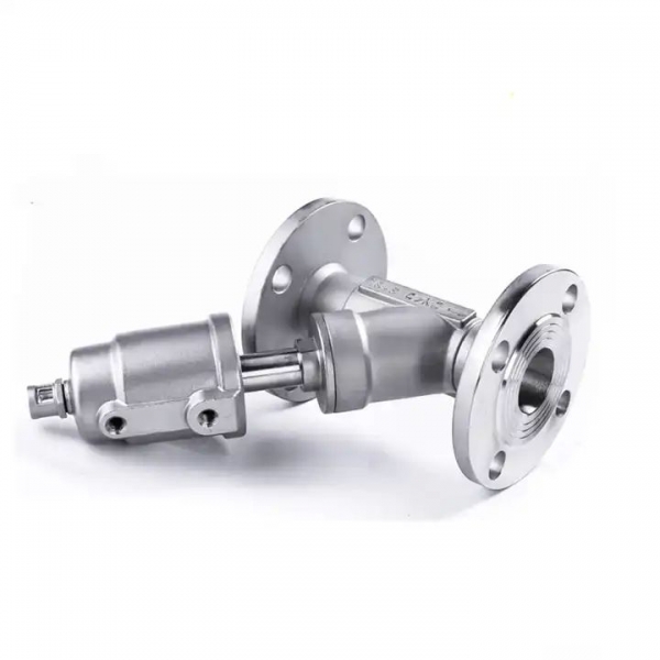 Stainless Steel Pneumatic Flange Angle Seat Valve High Temperature Resistant Corrosion Steam Y Type Cut Off Valve