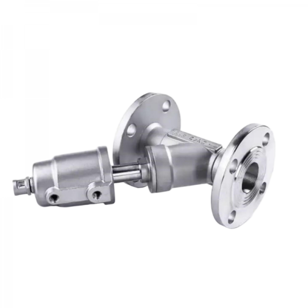 Stainless Steel Pneumatic Flange Angle Seat Valve High Temperature Resistant Corrosion Steam Y Type Cut Off Valve