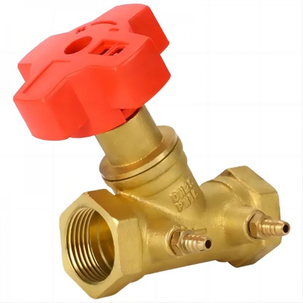 Brass Double Adjustment Balance Flowmeter Valve Manual Digital Control Loop Balance Valve