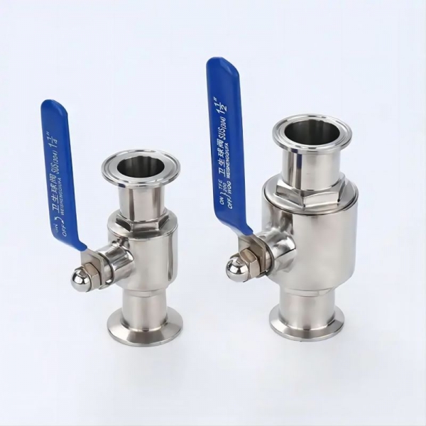 19mm to 159mm 304 Stainless Steel Manual Ball Valve Handle Operated Two Way Sanitary Food Grade Tri-Clamp Manual Ball Valve