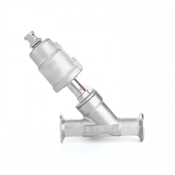 DN15-DN50 2 Way Stainless Steel Tri Clamp Pneumatic Ball Valve Quick-Install Angle Seat Valve 16bar Position Angle Seat Valve