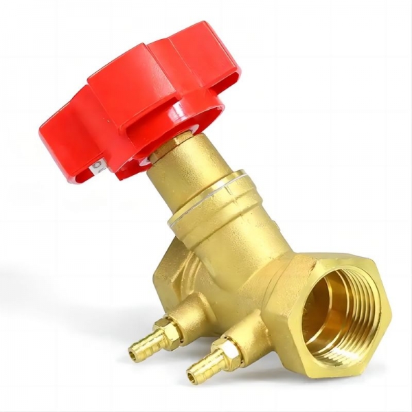 Brass Double Adjustment Balance Flowmeter Valve Manual Digital Control Loop Balance Valve