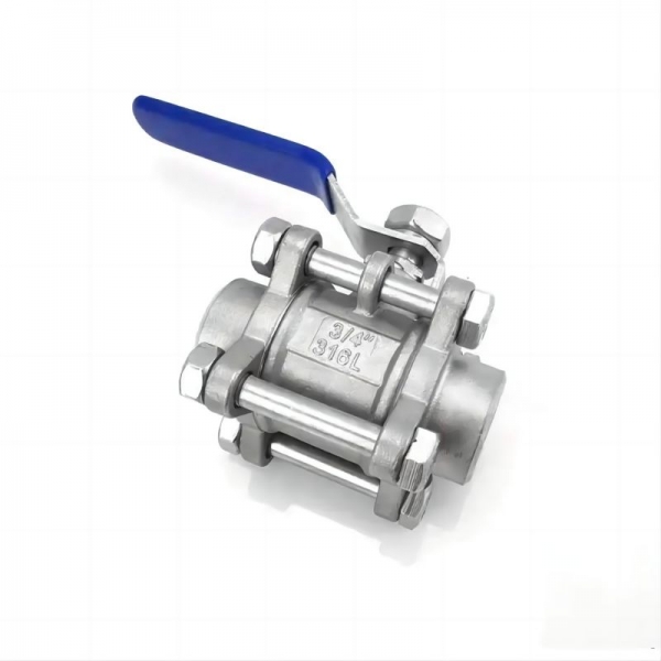 1/4‘‘ to 2‘‘ High Platform Stainless Steel Manual Ball Valve 1000PSI Three Piece Casting Tri Clamp Butt Weld Manual Ball Valve