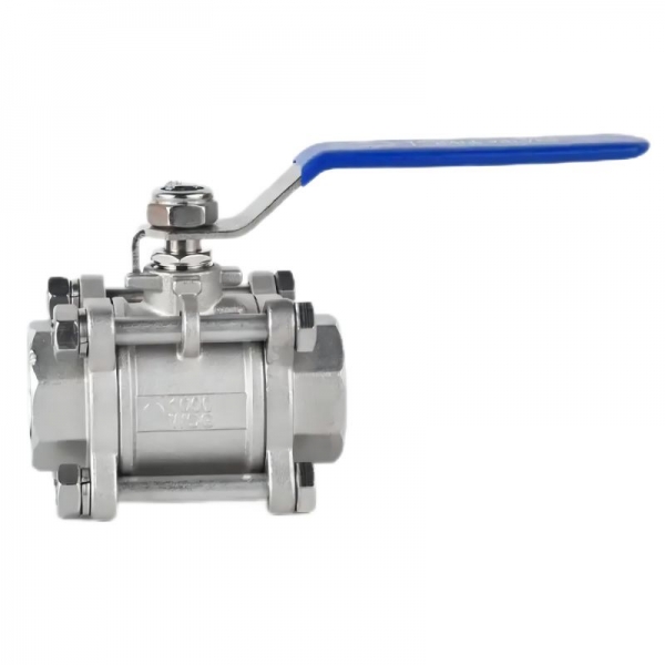 1/2 inch to 4 inch 304 Stainless Steel 3 Pieces Ball Valve 1000 WOG Female Thread Manual Ball Valve 