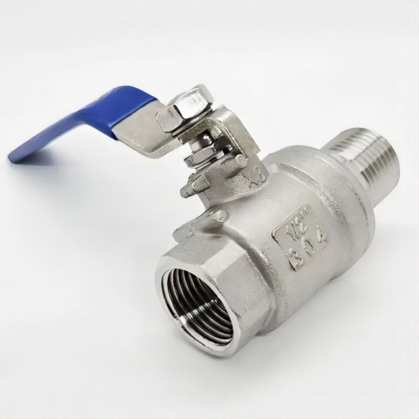 1/2‘‘ to 2‘‘ High Platform Female/ Male Thread Manual Ball Valve 304 Stainless Steel Two Pieces Water Pipe Fitting Ball Valve