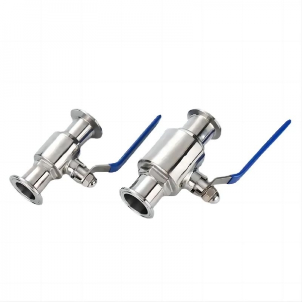 19mm to 159mm 304 Stainless Steel Manual Ball Valve Handle Operated Two Way Sanitary Food Grade Tri-Clamp Manual Ball Valve