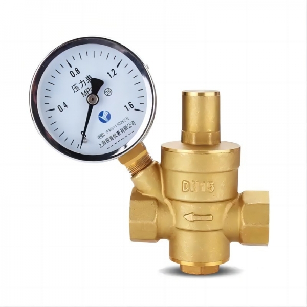 Brass Water Pressure Reducing Maintaining Valve DN15/DN20/DN25/DN32 Regulator Adjustable Relief Valve Gauge