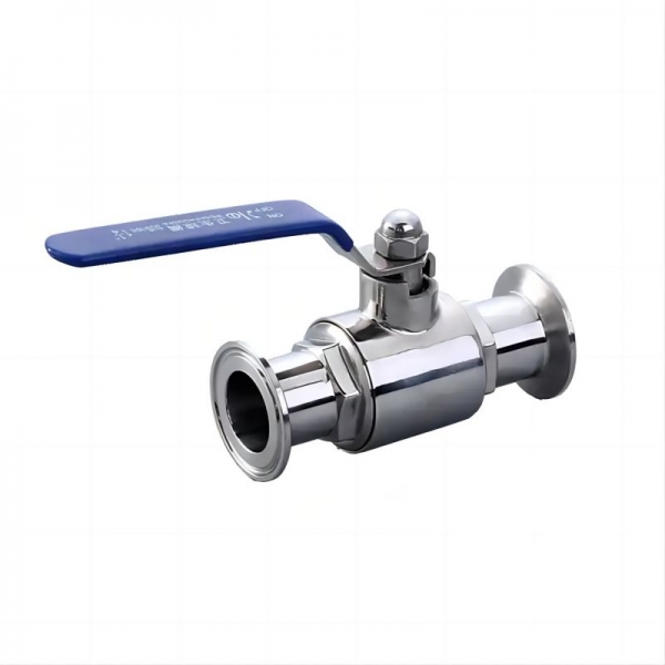 19mm to 159mm 304 Stainless Steel Manual Ball Valve Handle Operated Two Way Sanitary Food Grade Tri-Clamp Manual Ball Valve