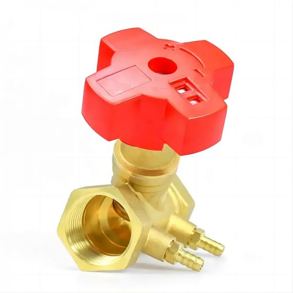 Brass Double Adjustment Balance Flowmeter Valve Manual Digital Control Loop Balance Valve