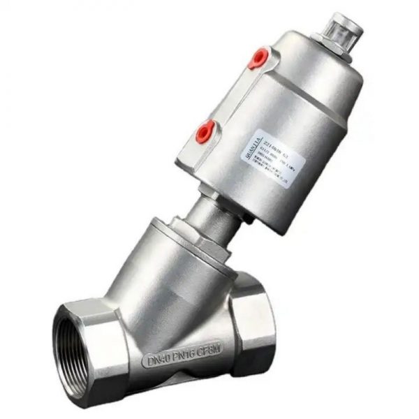 Stainless Steel Pneumatic Seat Valve Thread Connection Actuator Pneumatic Angle Seat Valve For Steam Gas Oil