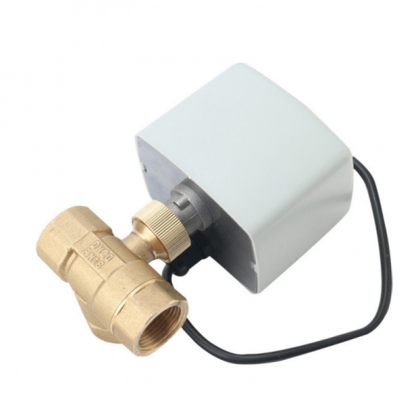Three Way Brass Motorized Ball Valve 220V 12V 24V Three Wire Two Control Electric Ball Valve