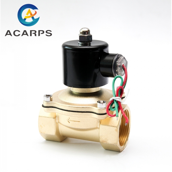 Normally Closed Brass Solenoid Valve 220VAC 110VAC 24VDC 12VDC 24VAC Direct Acting For Water Gas Oil