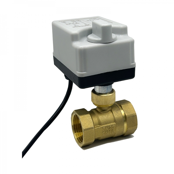 2 Way Motorized Ball Valve 220V 12V 24V 3-Wire 2 Point Control Brass Electric Ball Valve With Manual Switch