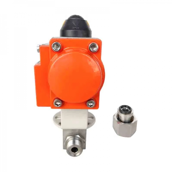 304 Stainless Steel High Pressure Pneumatic Ball Valve 1/4inch to 2inch 32Mpa Two Way Control for Water