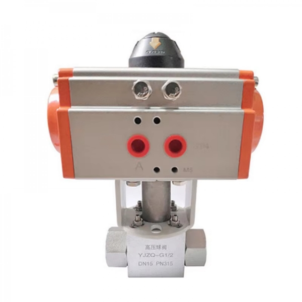 304 Stainless Steel High Pressure Pneumatic Ball Valve 1/4inch to 2inch 32Mpa Two Way Control for Water