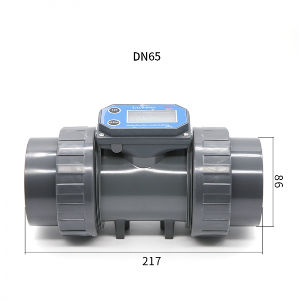 Electronic LCD Digital Display Flowmeter NPN Turbine Flow Meter DN25-80 PVC Pipe Liquid Water For Farm/Garden Irrigation