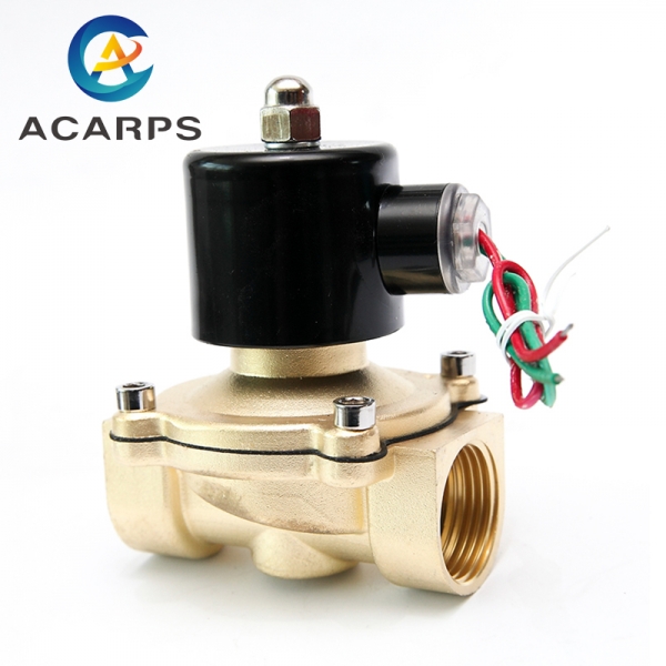 Normally Closed Brass Solenoid Valve 220VAC 110VAC 24VDC 12VDC 24VAC Direct Acting For Water Gas Oil