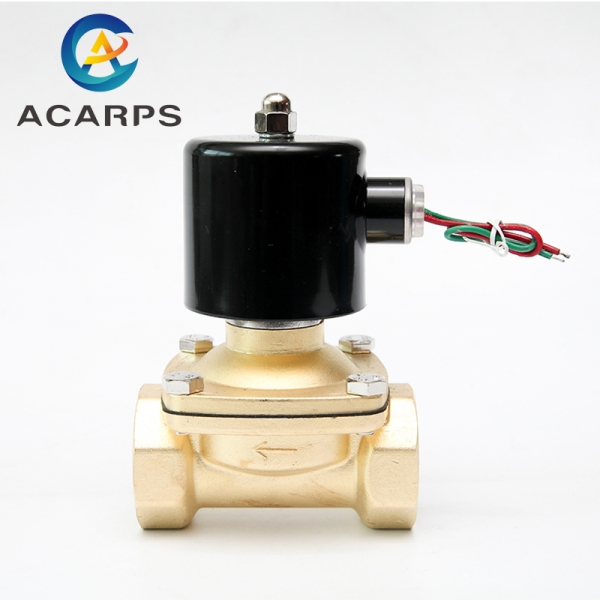 Normally Closed Brass Solenoid Valve 220VAC 110VAC 24VDC 12VDC 24VAC Direct Acting For Water Gas Oil