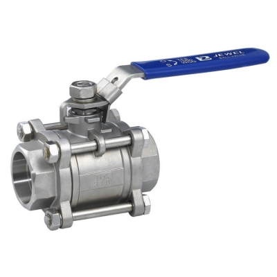 1/2 inch to 4 inch 304 Stainless Steel 3 Pieces Ball Valve 1000 WOG Female Thread Manual Ball Valve 