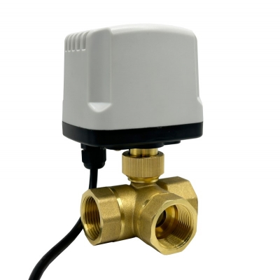 3 Way IP65 Waterproof Motorized Ball Valve 3-...