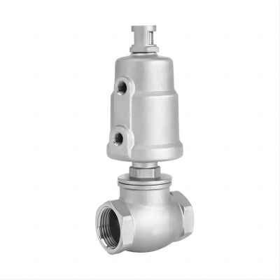 Stainless Steel Female Thread Pneumatic Angle Seat Piston Valve Screw Pneumatic Waist Drum Valve