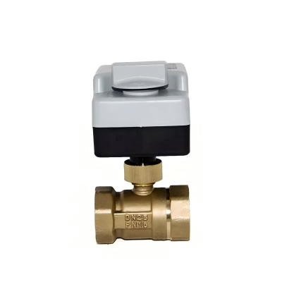 2 Way Motorized Ball Valve 220V 12V 24V 3-Wire 2 Point Control Brass Electric Ball Valve With Manual Switch